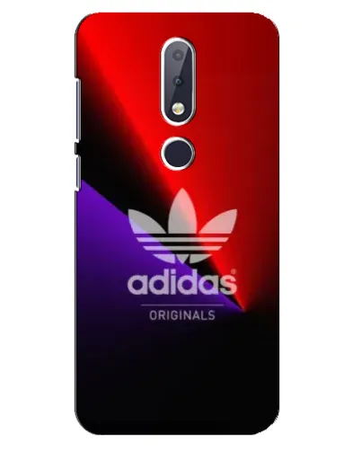 Чехол для Nokia 6.1 Plus с картинкой «Adidas Red Neon»