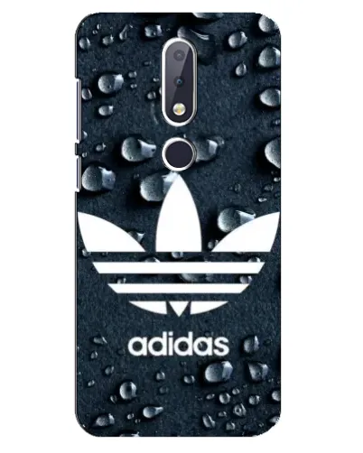 Чехол для Nokia 6.1 Plus с картинкой «Adidas Trefoil Blue»