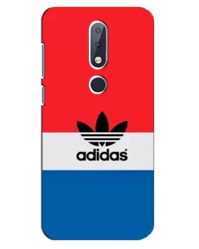 Чехол для Nokia 6.1 Plus с картинкой «Ретро блоки Adidas»