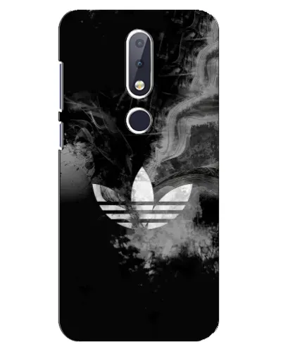 Чехол для Nokia 6.1 Plus с картинкой «Абстрактный дым Adidas»