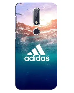Чехол для Nokia 6.1 Plus с картинкой «Океанская глубина адидас» Чехол для Nokia 6.1 Plus с картинкой «Океанская глубина адидас»