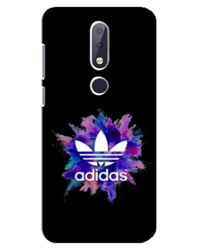 Чехол для Nokia 6.1 Plus с картинкой «Взрыв красок Adidas»