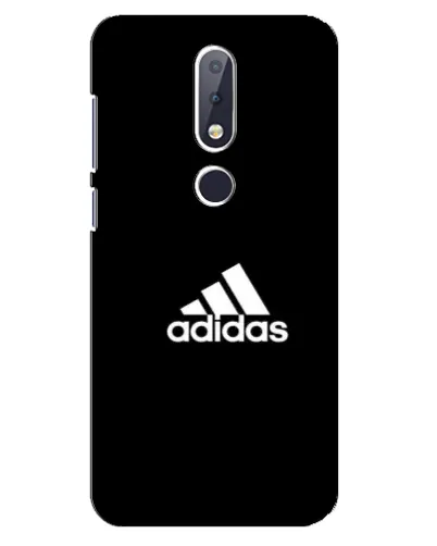 Чехол для Nokia 6.1 Plus с картинкой «Черная классика Adidas»