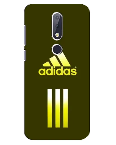Чехол для Nokia 6.1 Plus с картинкой «Оливковый градиент Adidas»