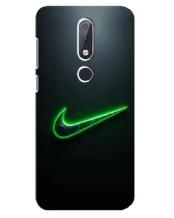 Чохол для Nokia 6.1 Plus з картинкою «Неоновий контур Nike»
