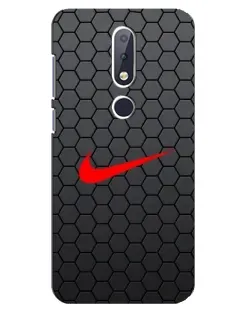 Чохол для Nokia 6.1 Plus з картинкою «Nike — карбонова сітка» Чохол для Nokia 6.1 Plus з картинкою «Nike — карбонова сітка»