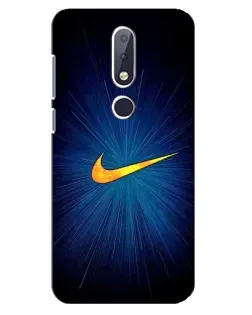 Чехол для Nokia 6.1 Plus с картинкой «Синий пульс Nike» Чехол для Nokia 6.1 Plus с картинкой «Синий пульс Nike»