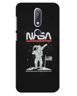 Чохол для Nokia 6.1 Plus з картинкою «NASA — крокуємо по Місяцю»