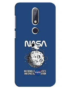 Чохол для Nokia 6.1 Plus з картинкою «NASA — місячна місія»
