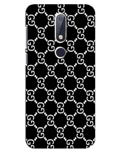 Чохол для Nokia 6.1 Plus з картинкою «Gucci — сітчастий паттерн»