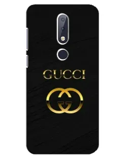 Чохол для Nokia 6.1 Plus з картинкою «Золотий логотип Gucci»