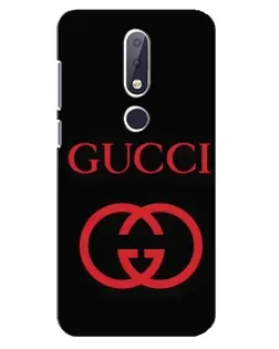 Чохол для Nokia 6.1 Plus з картинкою «Gucci — червоний логотип»