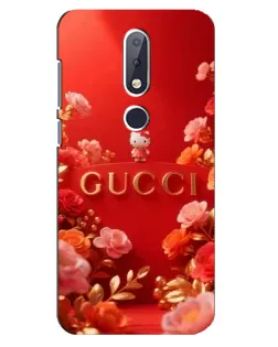 Чохол для Nokia 6.1 Plus з картинкою «Gucci — золотий сад»