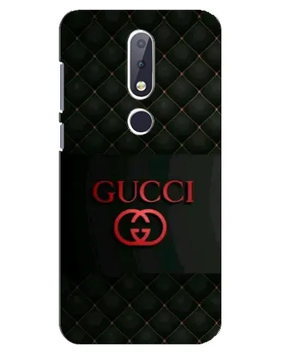 Чохол для Nokia 6.1 Plus з картинкою «Gucci — стьобаний чорний»