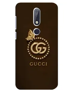 Чохол для Nokia 6.1 Plus з картинкою «Gucci — золотий метелик»