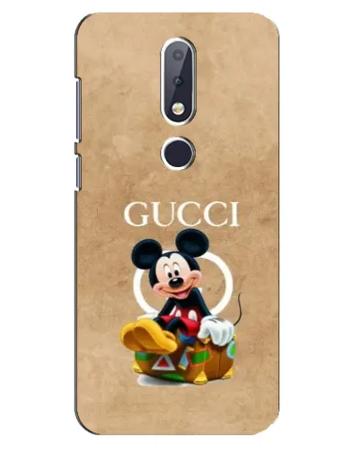 Чохол для Nokia 6.1 Plus з картинкою «Міккі Маус Gucci — крафт»