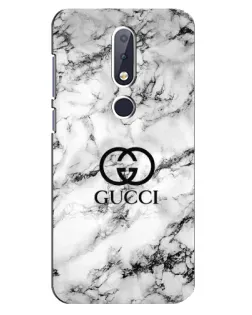 Чохол для Nokia 6.1 Plus з картинкою «Gucci — мармуровий шик»