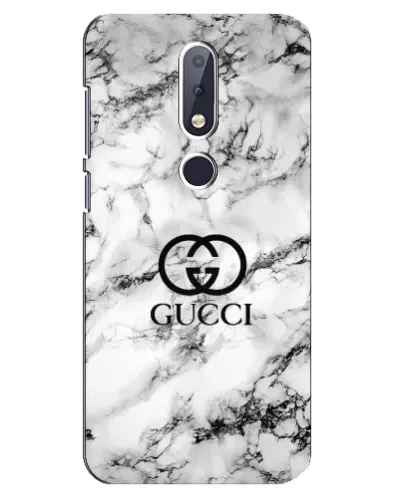 Чохол для Nokia 6.1 Plus з картинкою «Gucci — мармуровий шик»