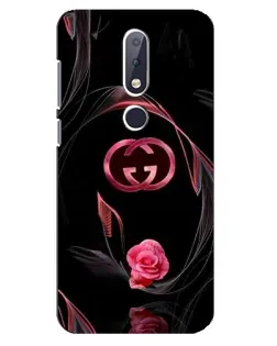 Чохол для Nokia 6.1 Plus з картинкою «Gucci — неонова троянда»