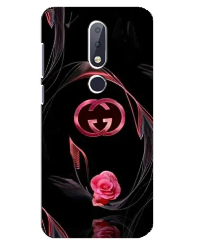 Чохол для Nokia 6.1 Plus з картинкою «Gucci — неонова троянда»