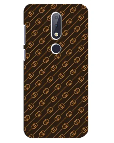 Чохол для Nokia 6.1 Plus з картинкою «Gucci — золоті діагоналі» Чохол для Nokia 6.1 Plus з картинкою «Gucci — золоті діагоналі»