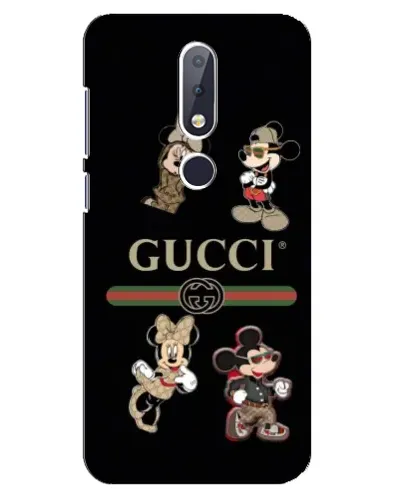 Чехол для Nokia 6.1 Plus с картинкой «Gucci — герои Disney и монограмма» Чехол для Nokia 6.1 Plus с картинкой «Gucci — герои Disney и монограмма»