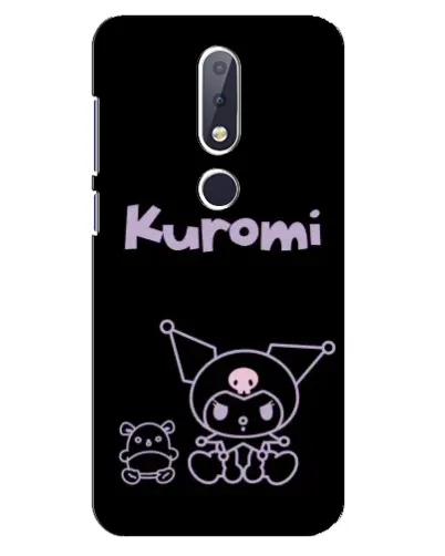 Чехол для Nokia 6.1 Plus с картинкой «Kuromi — черный минимализм» Чехол для Nokia 6.1 Plus с картинкой «Kuromi — черный минимализм»