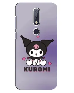 Чехол для Nokia 6.1 Plus с картинкой «Kuromi — фиолетовый арт»
