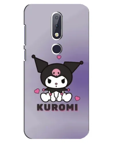 Чехол для Nokia 6.1 Plus с картинкой «Kuromi — фиолетовый арт» Чехол для Nokia 6.1 Plus с картинкой «Kuromi — фиолетовый арт»
