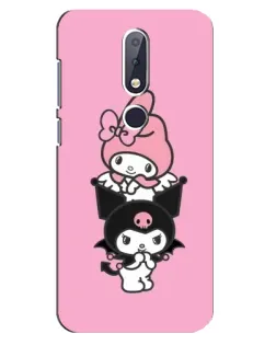 Чехол для Nokia 6.1 Plus с картинкой «My Melody и Kuromi»