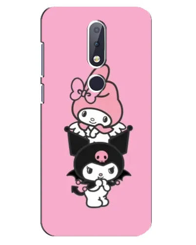Чехол для Nokia 6.1 Plus с картинкой «My Melody и Kuromi» Чехол для Nokia 6.1 Plus с картинкой «My Melody и Kuromi»