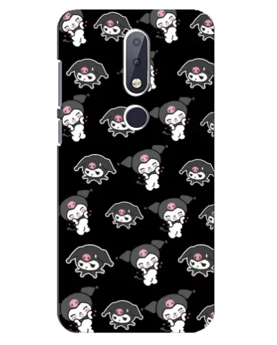 Чехол для Nokia 6.1 Plus с картинкой «Черный паттерн Kuromi» Чехол для Nokia 6.1 Plus с картинкой «Черный паттерн Kuromi»