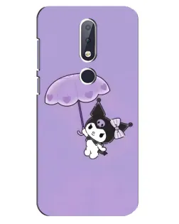 Чехол для Nokia 6.1 Plus с картинкой «Kuromi с зонтиком»