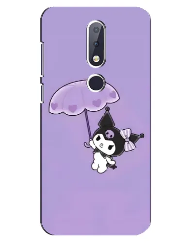 Чехол для Nokia 6.1 Plus с картинкой «Kuromi с зонтиком» Чехол для Nokia 6.1 Plus с картинкой «Kuromi с зонтиком»