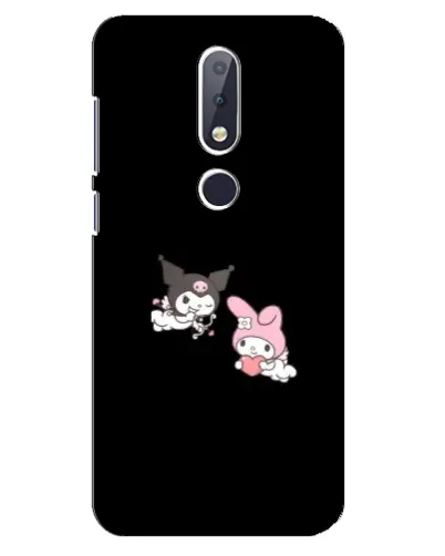 Чехол для Nokia 6.1 Plus с картинкой «My Melody и Kuromi» Чехол для Nokia 6.1 Plus с картинкой «My Melody и Kuromi»