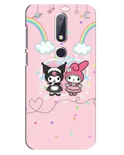 Чехол для Nokia 6.1 Plus с картинкой «My Melody и Kuromi»
