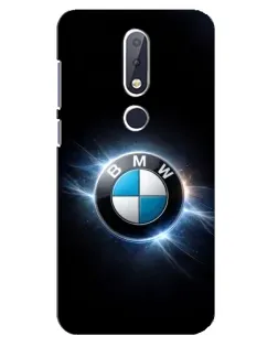 Чехол для Nokia 6.1 Plus с картинкой «BMW — неоновое сияние»