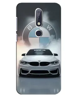 Чехол для Nokia 6.1 Plus с картинкой «BMW в белом дыму»