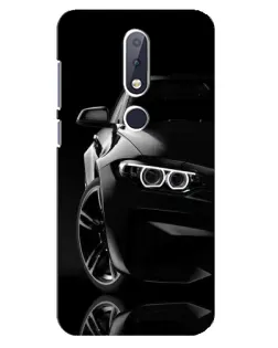 Чехол для Nokia 6.1 Plus с картинкой «Черная BMW — профиль»