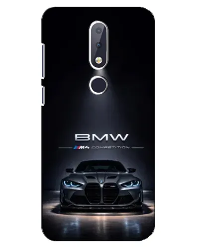 Чехол для Nokia 6.1 Plus с картинкой «BMW сквозь ночной город» Чехол для Nokia 6.1 Plus с картинкой «BMW сквозь ночной город»