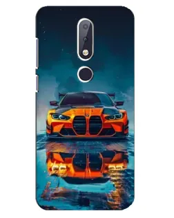 Чехол для Nokia 6.1 Plus с картинкой «BMW — золотая эмблема»