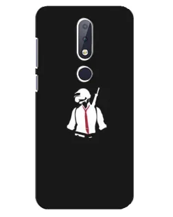 Чехол для Nokia 6.1 Plus с картинкой «PUBG — силуэт воина» Чехол для Nokia 6.1 Plus с картинкой «PUBG — силуэт воина»