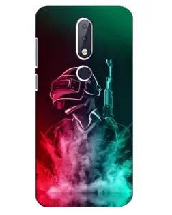 Чехол для Nokia 6.1 Plus с картинкой «PUBG — огненный воин» Чехол для Nokia 6.1 Plus с картинкой «PUBG — огненный воин»