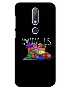 Чехол для Nokia 6.1 Plus с картинкой «Логотип Among Us»