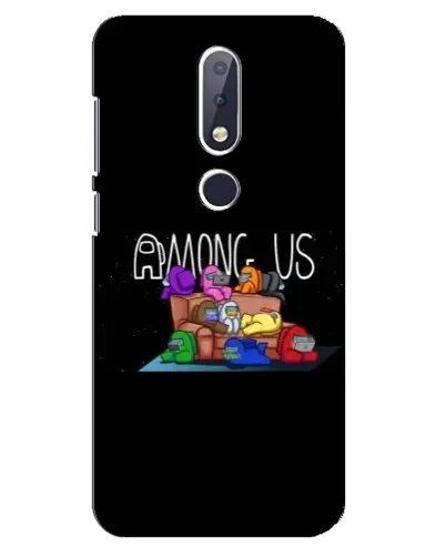 Чехол для Nokia 6.1 Plus с картинкой «Логотип Among Us» Чехол для Nokia 6.1 Plus с картинкой «Логотип Among Us»