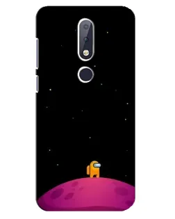 Чехол для Nokia 6.1 Plus с картинкой «Одинокий герой на планете»