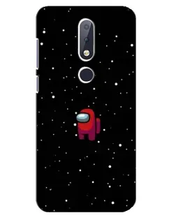 Чехол для Nokia 6.1 Plus с картинкой «Красный Among Us»