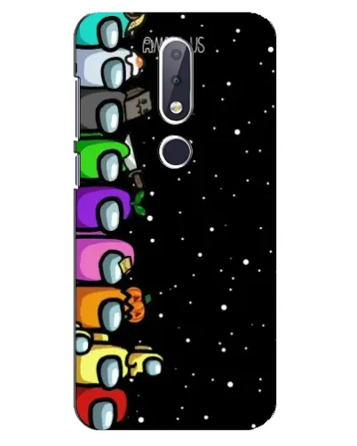 Чехол для Nokia 6.1 Plus с картинкой «Команда Among Us» Чехол для Nokia 6.1 Plus с картинкой «Команда Among Us»