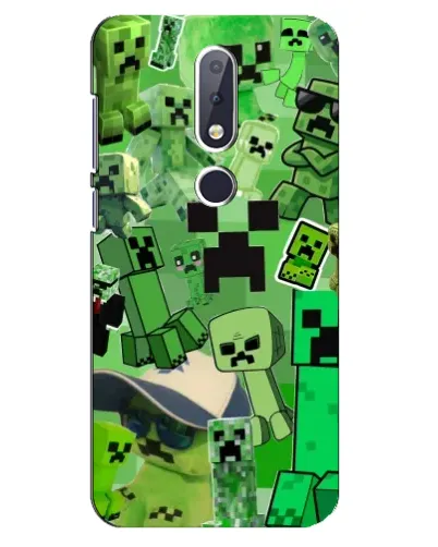 Чохол для Nokia 6.1 Plus з картинкою «Кріпери Minecraft»