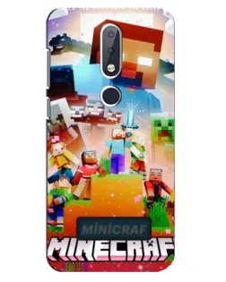 Чохол для Nokia 6.1 Plus з картинкою «Minecraft герої гри»